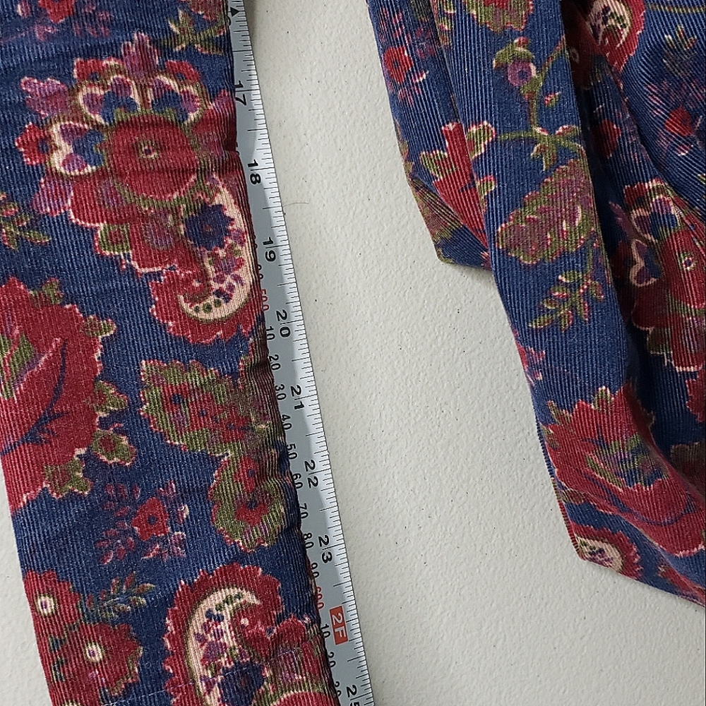 Vintage Laura Ashley Drop Waist Midi Dress Floral Paisley Corduroy Cottage s/m - Picture 10 of 17